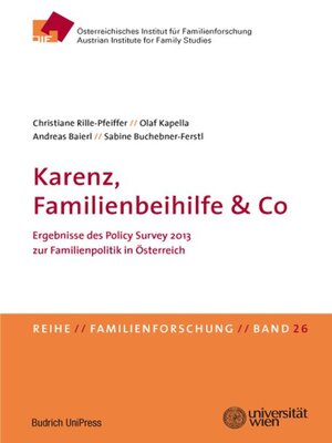 cover image of Karenz, Familienbeihilfe & Co